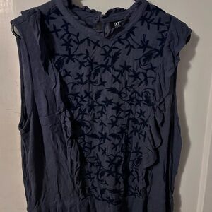 A.P.C. Dark Blue Textured Women's Blouse